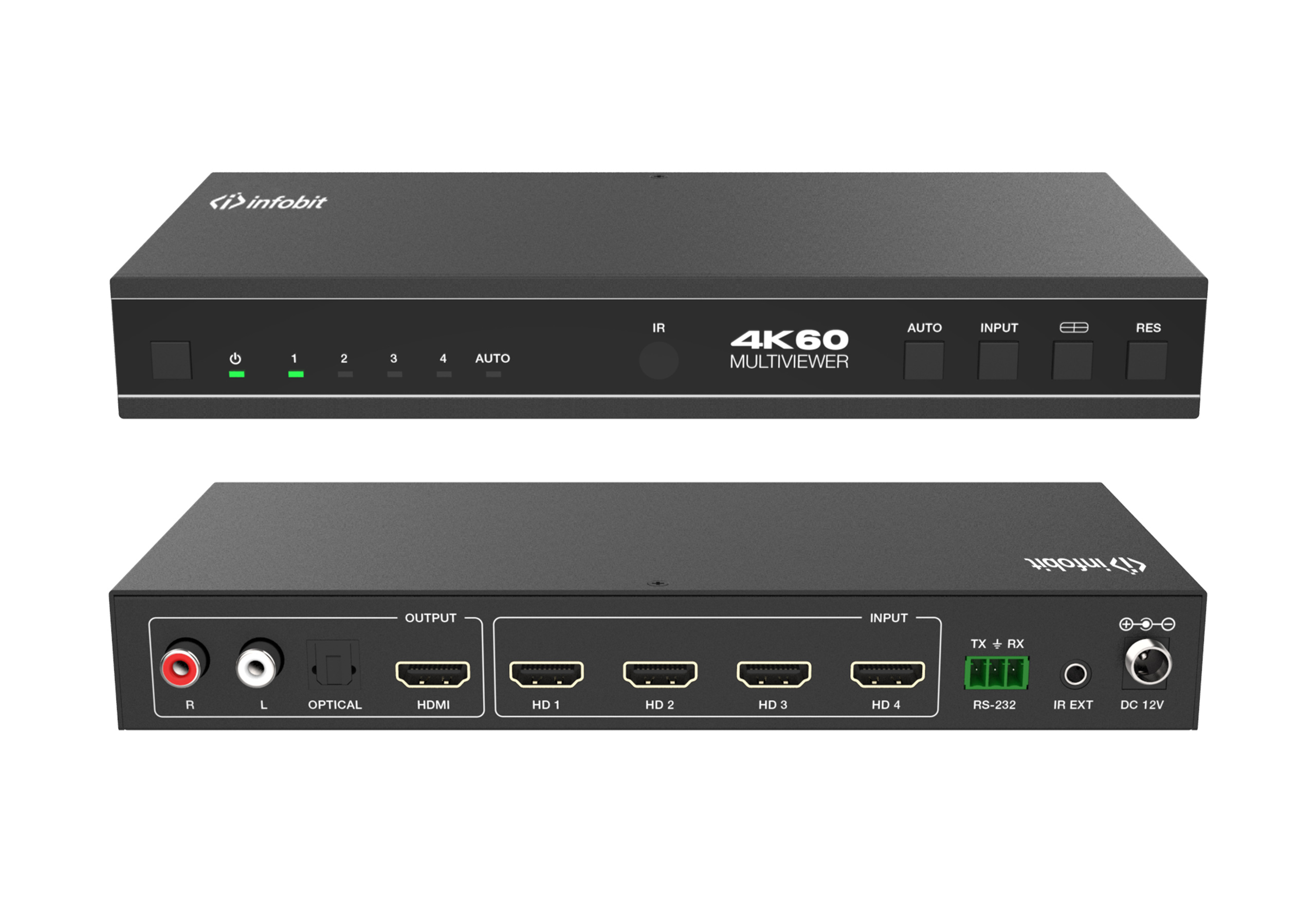 Бесподрывный коммутатор Infobit iSwitch 401MV 4K60 4x1 HDMI